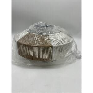 NEW 20" Boho Caged Ceiling Fan with Light Flush Mount Boho Caged Ceiling Fan